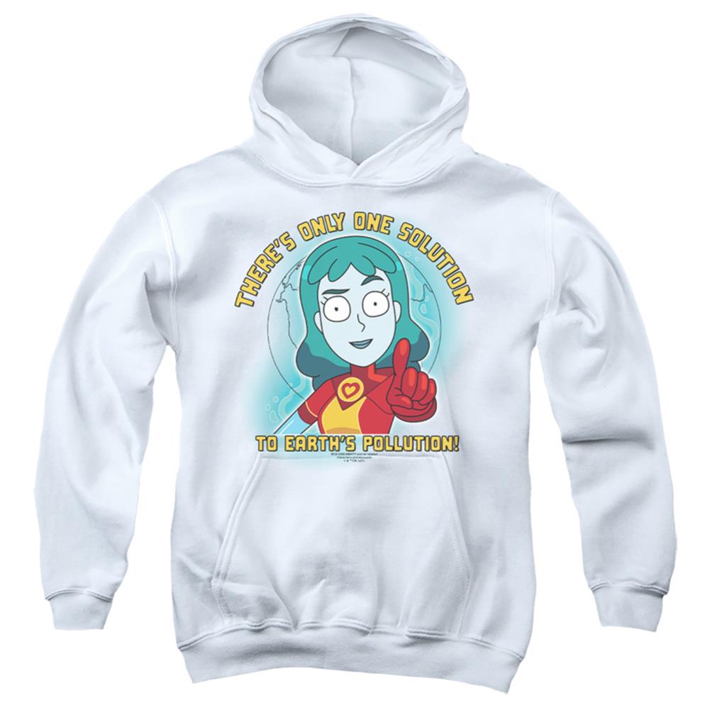Rick And Morty Planetina Youth Cotton Poly Pull-Over Hoodie