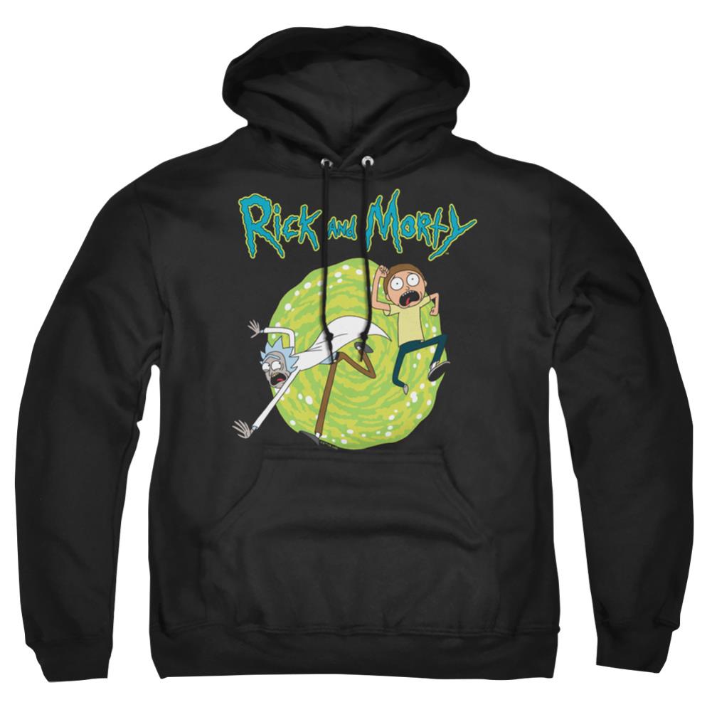 Rick And Morty Portal Men's Pull-Over 75 25 Poly Hoodie