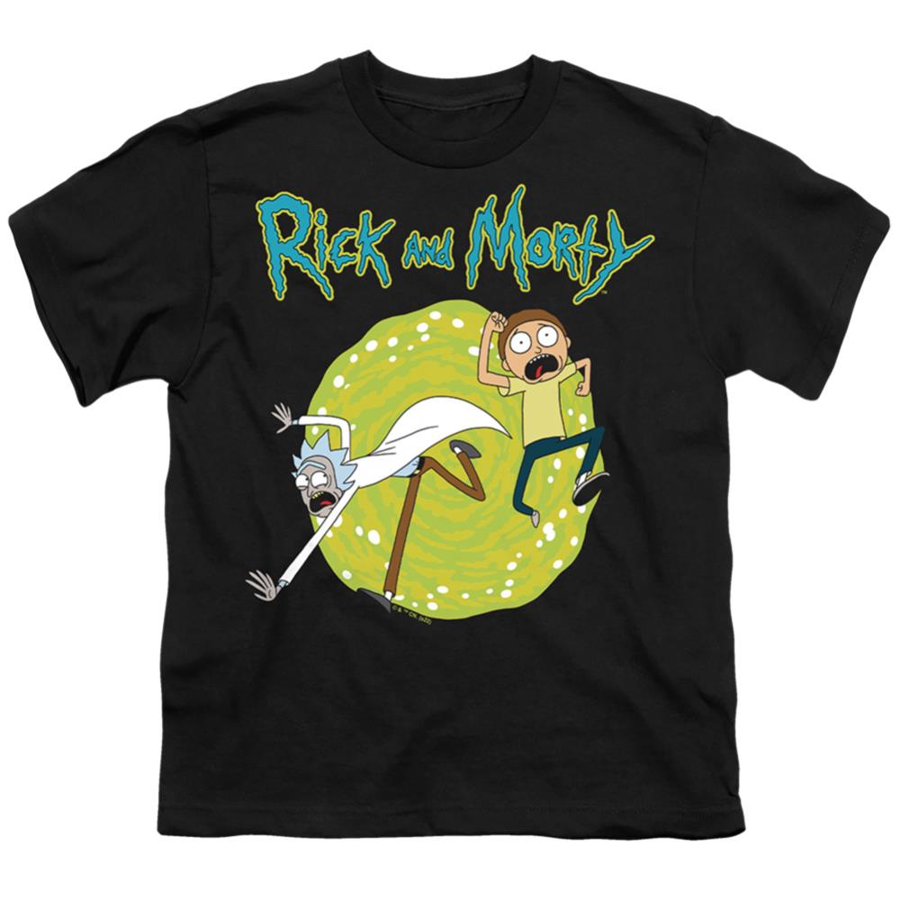 Rick And Morty Portal Youth 18/1 100% Cotton Short-Sleeve T-Shirt