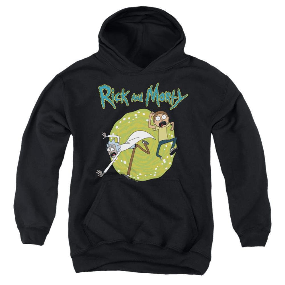 Rick And Morty Portal Youth Cotton Poly Pull-Over Hoodie
