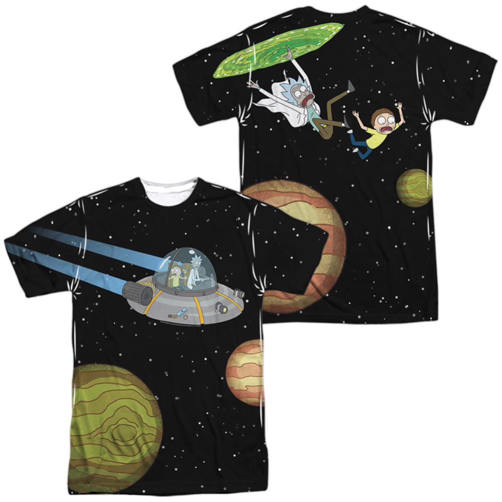 Rick And Morty Rick And Morty In Space Men's Regular Fit Polyester Short-Sleeve T-Shirt