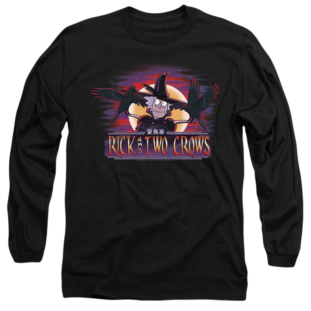 Rick And Morty Rick And Two Crows Men's 18/1 Cotton Long-Sleeve T-Shirt
