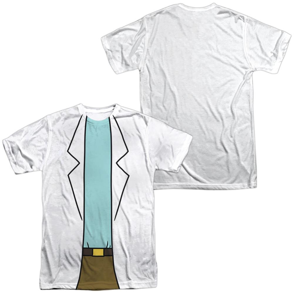 Rick And Morty Rick Lab Coat Men's Regular Fit Polyester Short-Sleeve T-Shirt
