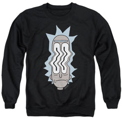 Rick And Morty Rick Waves Men's Crewneck 50 50 Poly Long-Sleeve T-Shirt