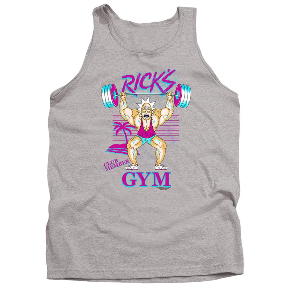 Rick And Morty Rick's Gym Men's 18/1 Cotton Tank Top