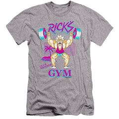 Rick And Morty Rick's Gym Men's Ultra-Soft 30/1 Cotton Slim Short-Sleeve T-Shirt