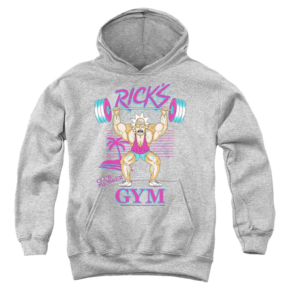Rick And Morty Rick's Gym Youth Cotton Poly Pull-Over Hoodie