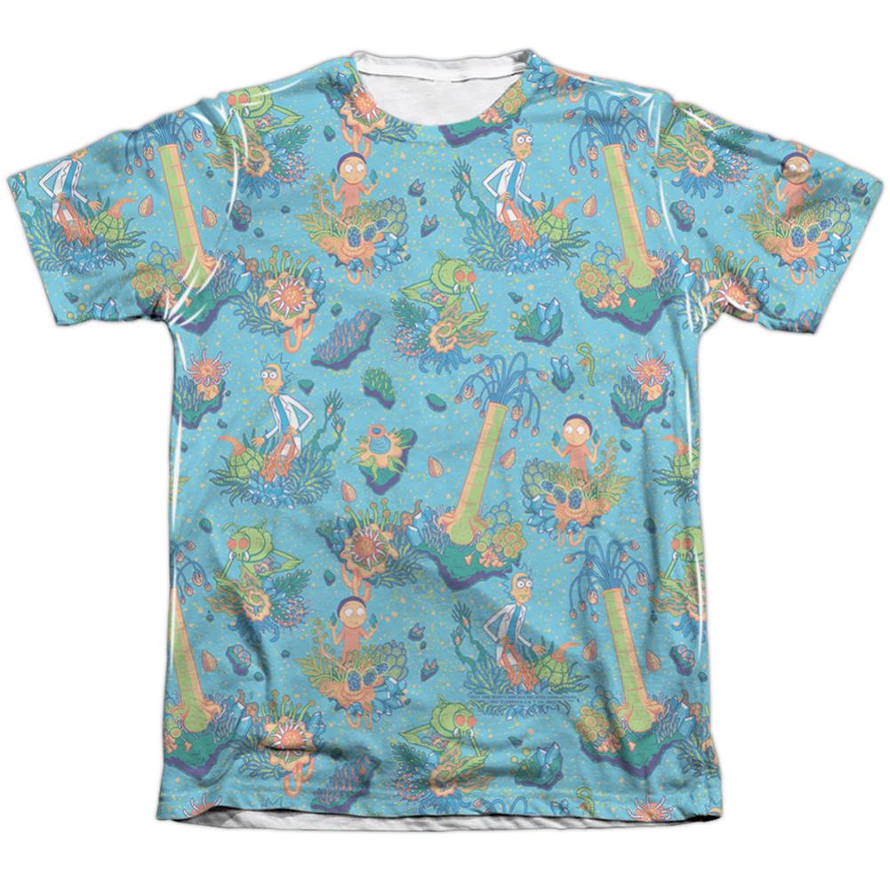Rick And Morty Ricktanical Men's Regular Fit Poly Cotton Short-Sleeve T-Shirt
