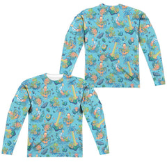 Rick And Morty Ricktanical Men's Regular Fit Polyester Long-Sleeve T-Shirt