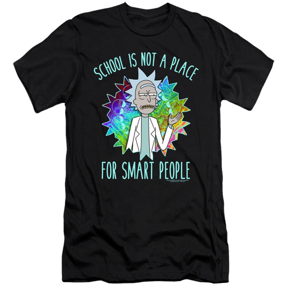 Rick And Morty School Men's Ultra-Soft 30/1 Cotton Slim Short-Sleeve T-Shirt