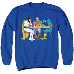 Rick And Morty Space Ghost Coast To Coast Brak & Zorak Men's Crewneck 50 50 Poly Long-Sleeve T-Shirt