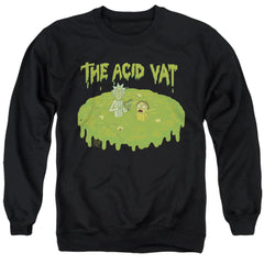 Rick And Morty The Acid Vat Men's Crewneck 50 50 Poly Long-Sleeve T-Shirt