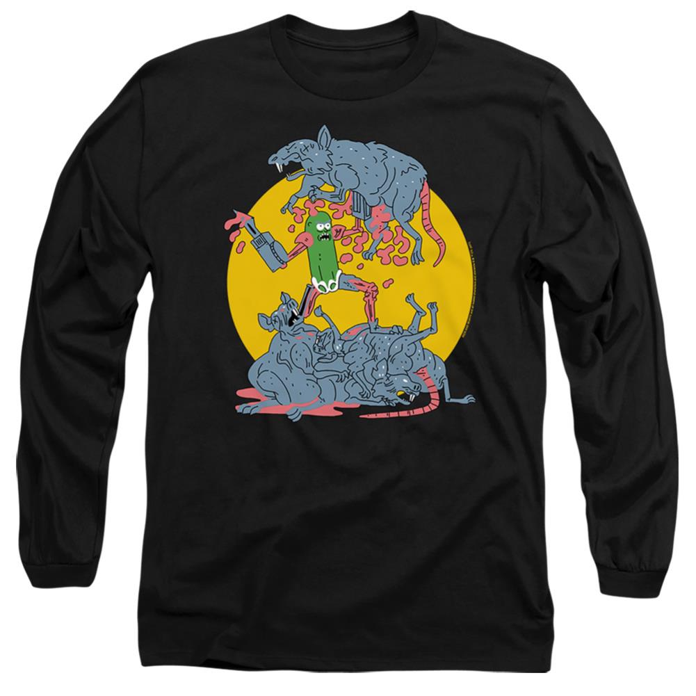 Rick And Morty The Adventures Of Pickle Rick Men's 18/1 Cotton Long-Sleeve T-Shirt