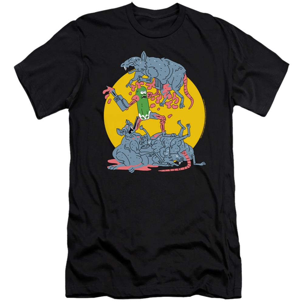 Rick And Morty The Adventures Of Pickle Rick Men's Ultra-Soft 30/1 Cotton Slim Short-Sleeve T-Shirt