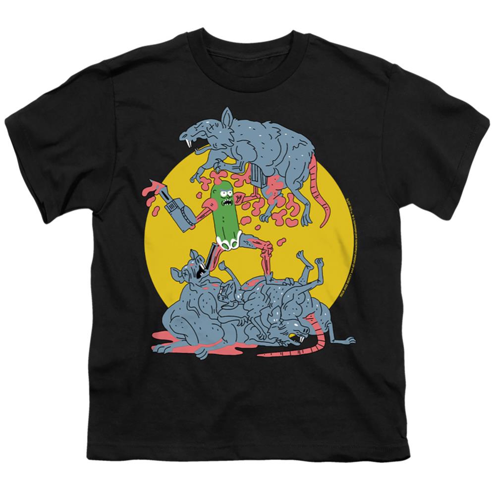 Rick And Morty The Adventures Of Pickle Rick Youth 18/1 100% Cotton Short-Sleeve T-Shirt