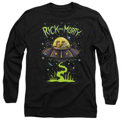 Rick And Morty UFO Men's 18/1 Cotton Long-Sleeve T-Shirt