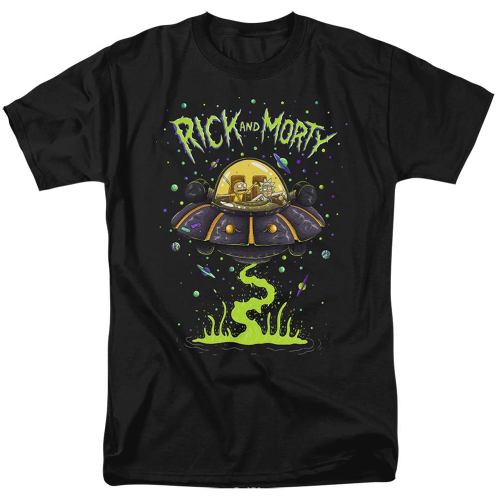 Rick And Morty UFO Men's 18/1 Cotton Short-Sleeve T-Shirt