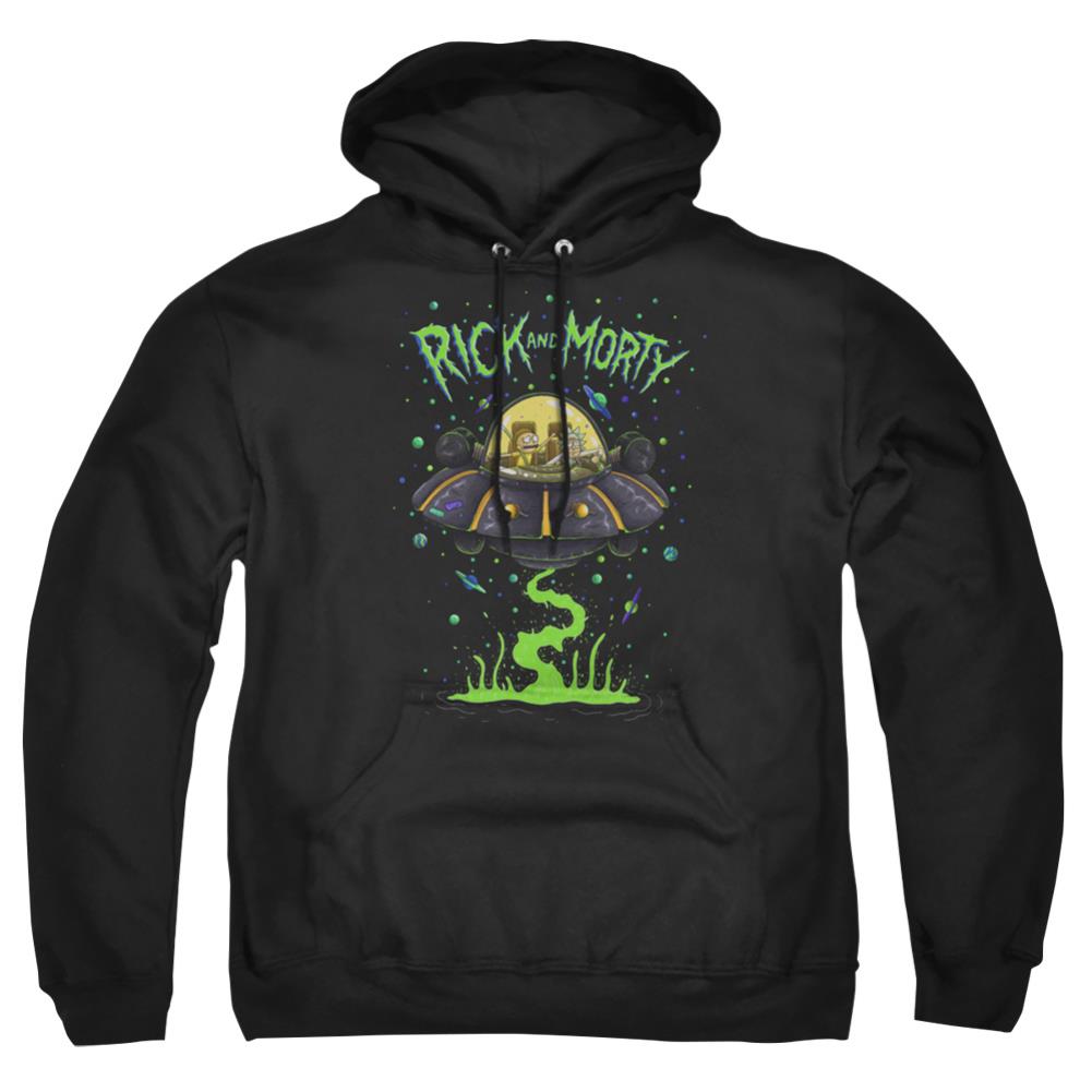 Rick And Morty UFO Men's Pull-Over 75 25 Poly Hoodie