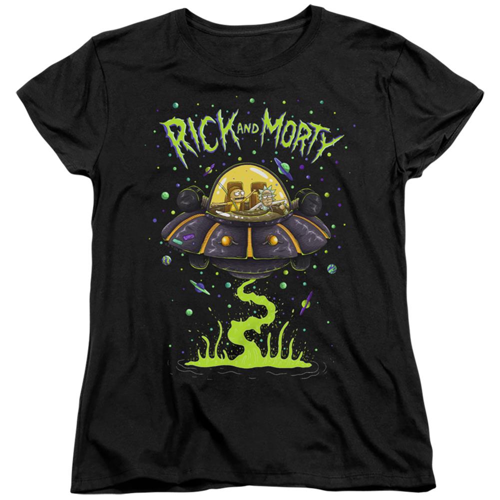 Rick And Morty UFO Women's 18/1 Cotton Short-Sleeve T-Shirt
