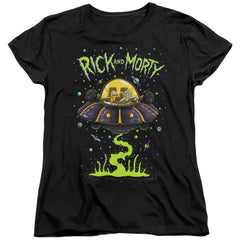 Rick And Morty UFO Women's 18/1 Cotton Short-Sleeve T-Shirt