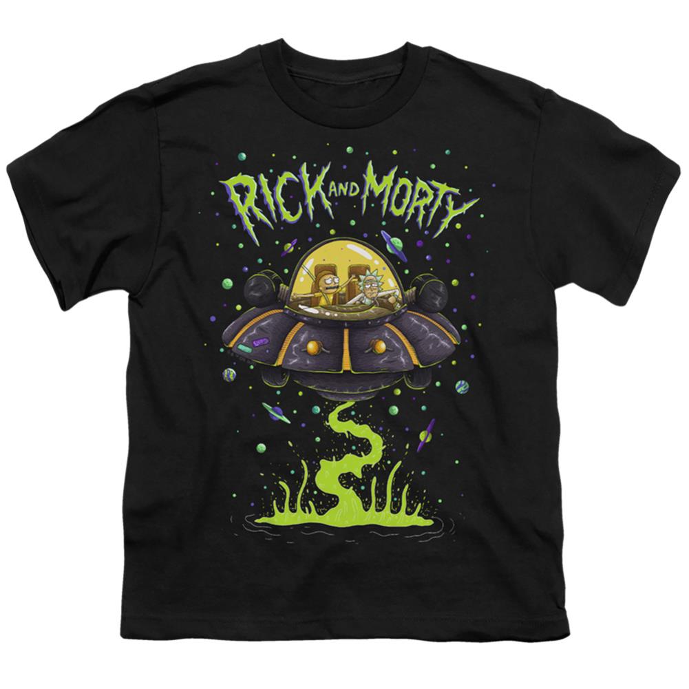 Rick And Morty UFO Youth 18/1 100% Cotton Short-Sleeve T-Shirt