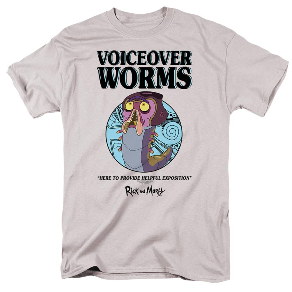 Rick And Morty Voiceover Worms Men's 18/1 Cotton Short-Sleeve T-Shirt