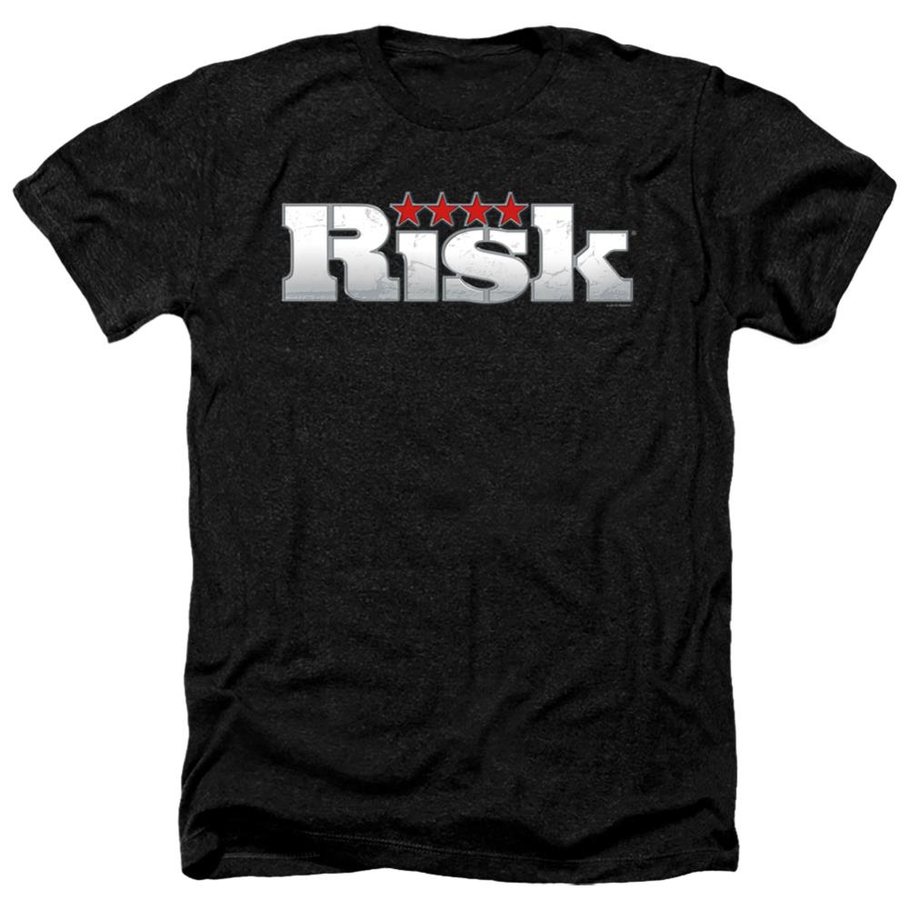 Risk Logo Men's 30/1 Heather 60 40 Poly Short-Sleeve T-Shirt