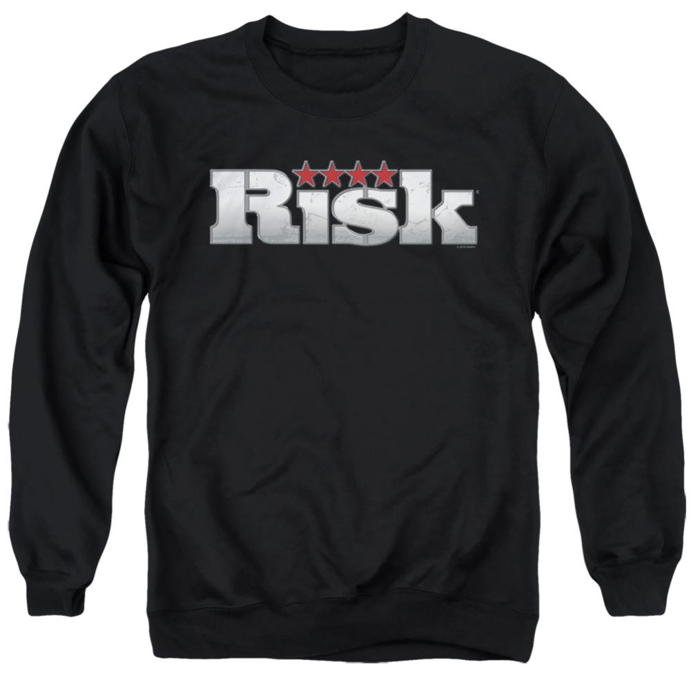 Risk Logo Men's Crewneck 50 50 Poly Long-Sleeve T-Shirt