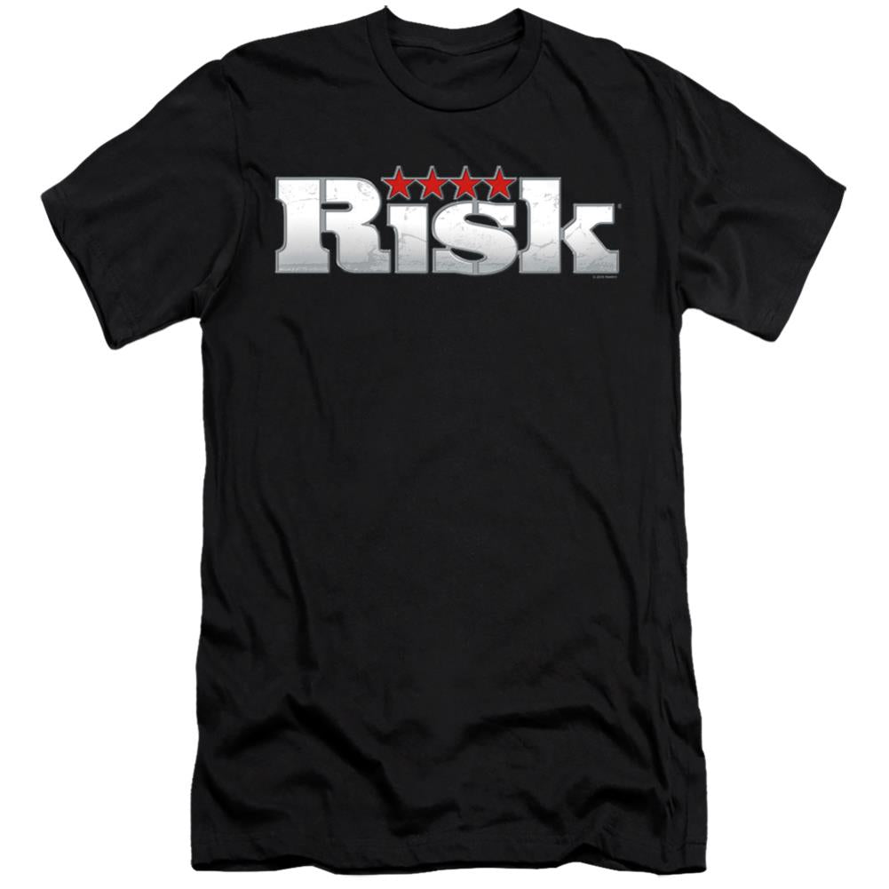 Risk Logo Men's Ultra-Soft 30/1 Cotton Slim Short-Sleeve T-Shirt