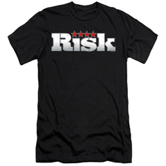 Risk Logo Men's Ultra-Soft 30/1 Cotton Slim Short-Sleeve T-Shirt