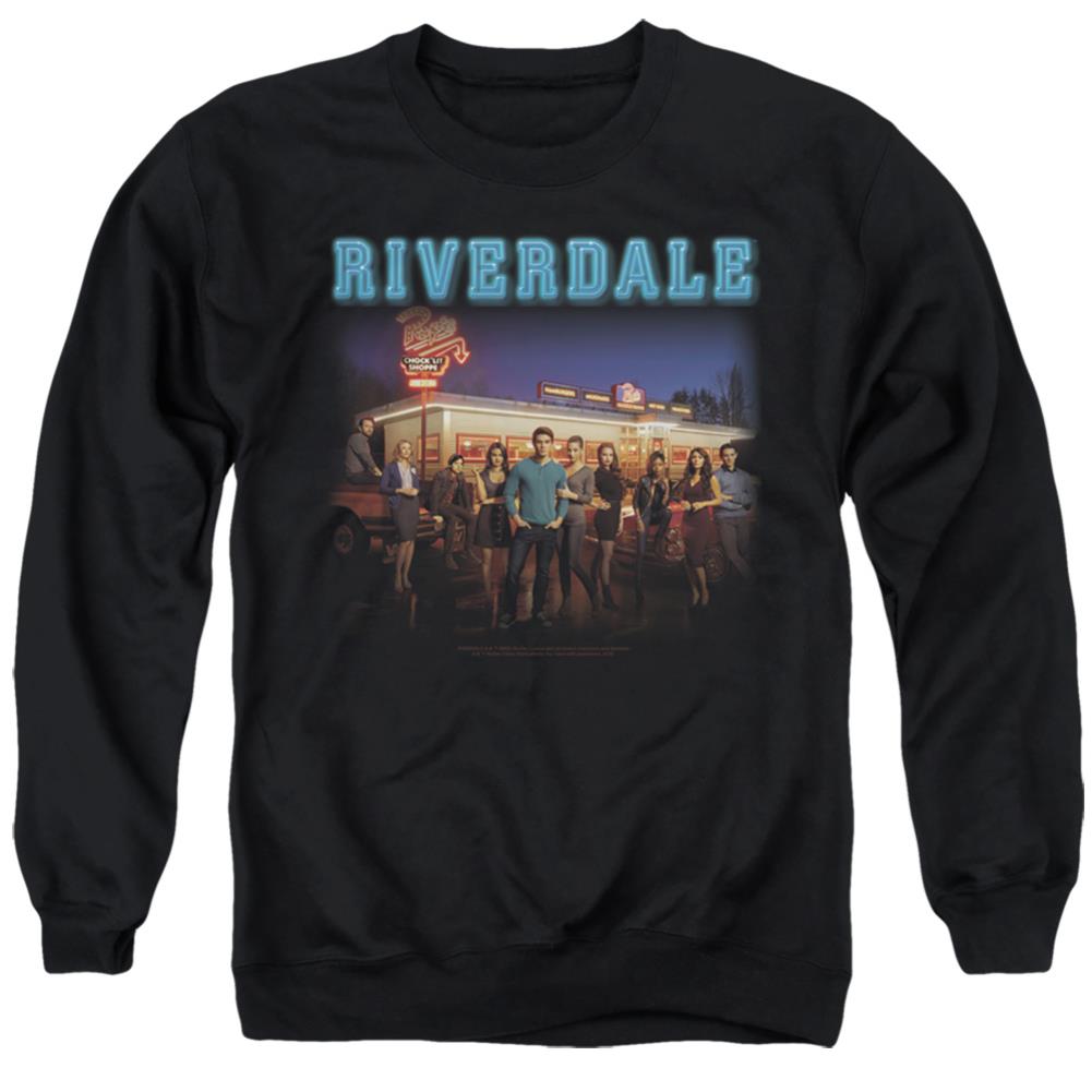 Riverdale Up At Pop's Men's Crewneck 50 50 Poly Long-Sleeve T-Shirt