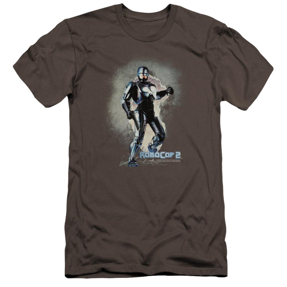 Robocop Break On Through Men's Ultra-Soft 30/1 Cotton Slim Short-Sleeve T-Shirt