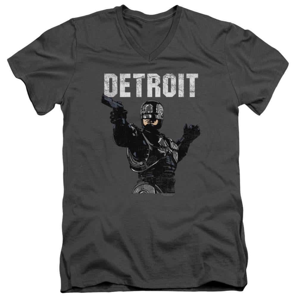 Robocop Detroit Men's 30/1 Cotton Slim V-Neck T-Shirt