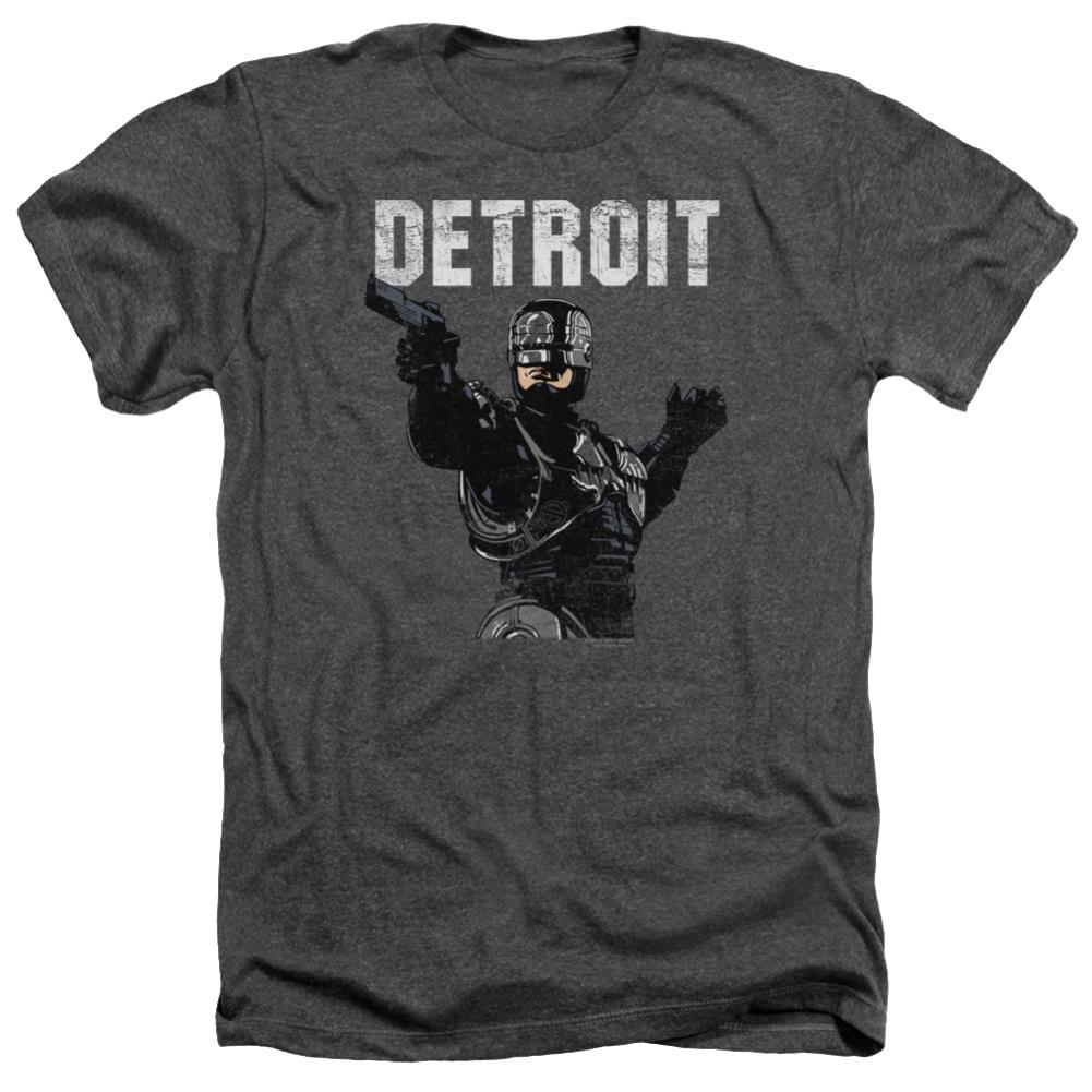 Robocop Detroit Men's 30/1 Heather 60 40 Poly Short-Sleeve T-Shirt