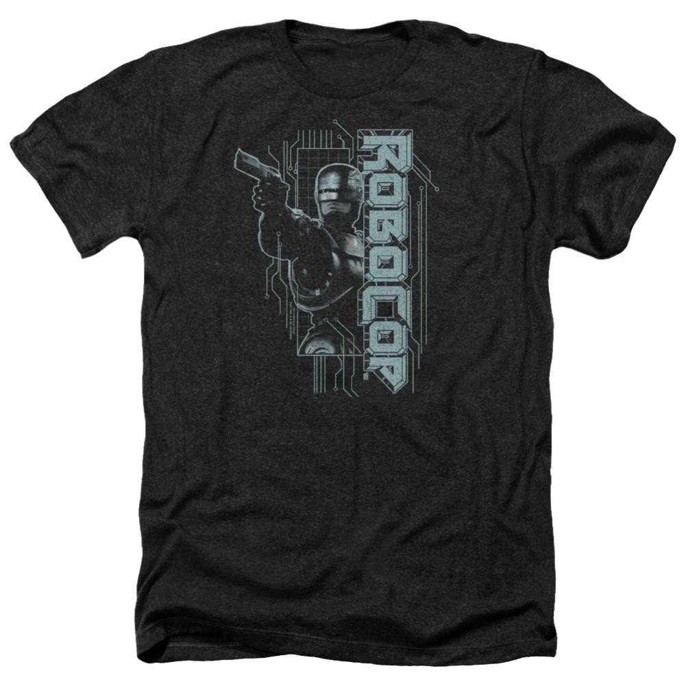 Robocop Murphy Split Men's 30/1 Heather 60 40 Poly Short-Sleeve T-Shirt