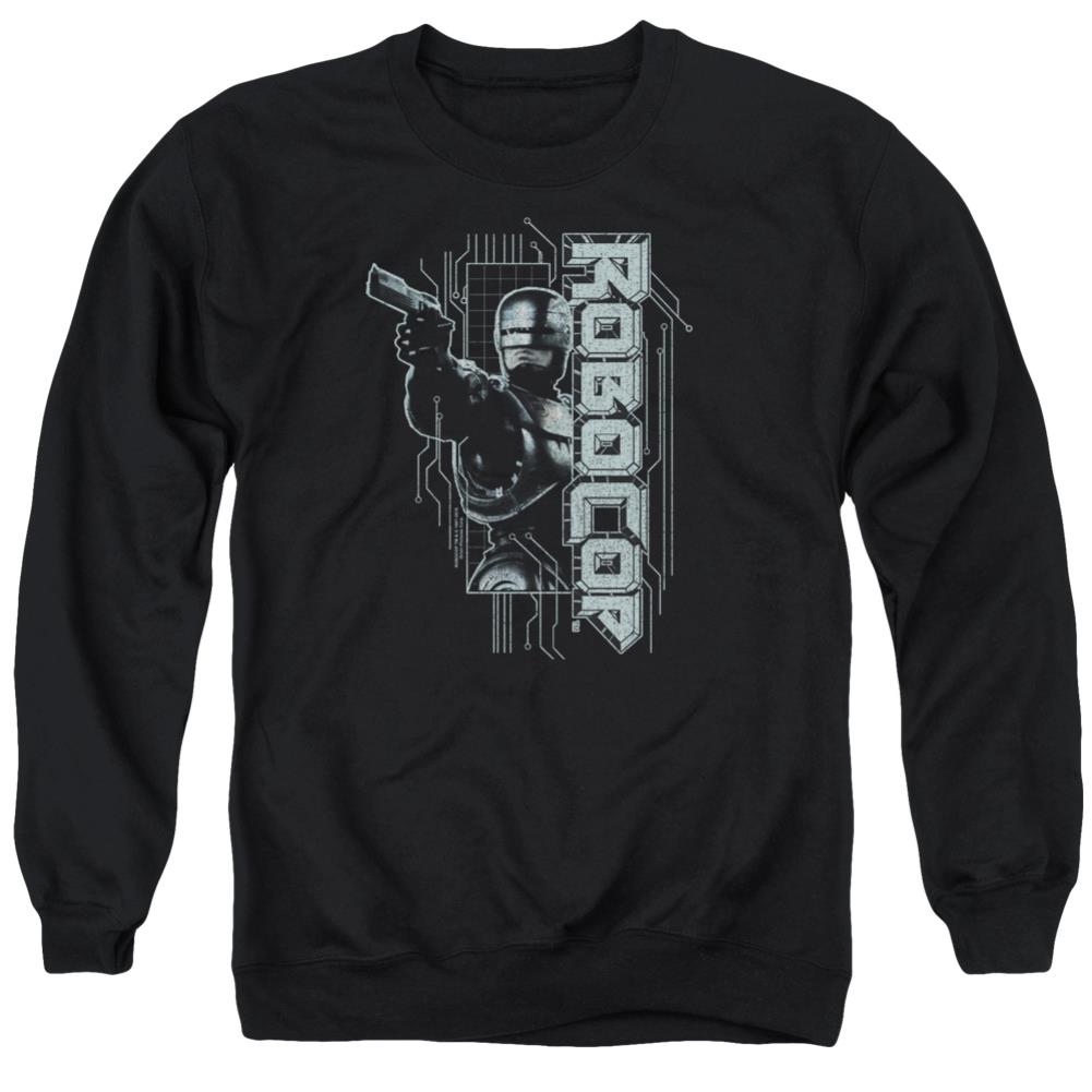 Robocop Murphy Split Men's Crewneck 50 50 Poly Long-Sleeve T-Shirt