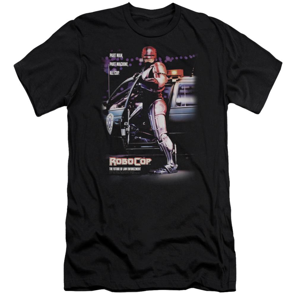 Robocop Poster Men's Ultra-Soft 30/1 Cotton Slim Short-Sleeve T-Shirt