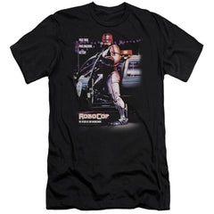 Robocop Poster Men's Ultra-Soft 30/1 Cotton Slim Short-Sleeve T-Shirt