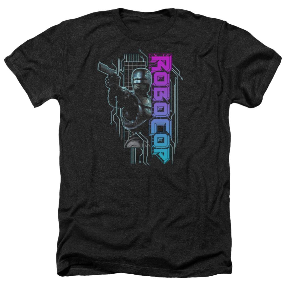 Robocop Robo Neon Men's 30/1 Heather 60 40 Poly Short-Sleeve T-Shirt