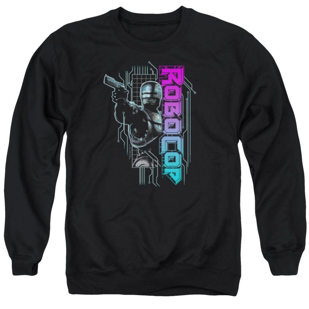 Robocop Robo Neon Men's Crewneck 50 50 Poly Long-Sleeve T-Shirt