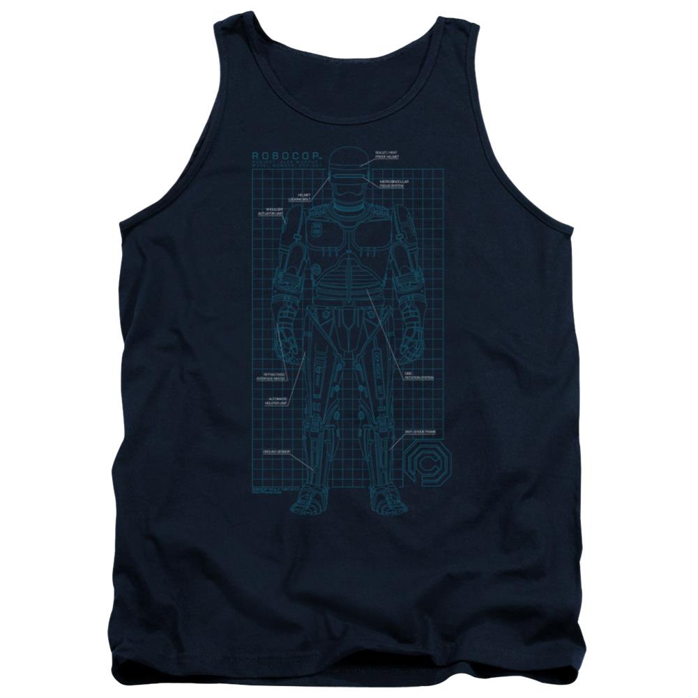 Robocop Schematic Men's 18/1 Cotton Tank Top