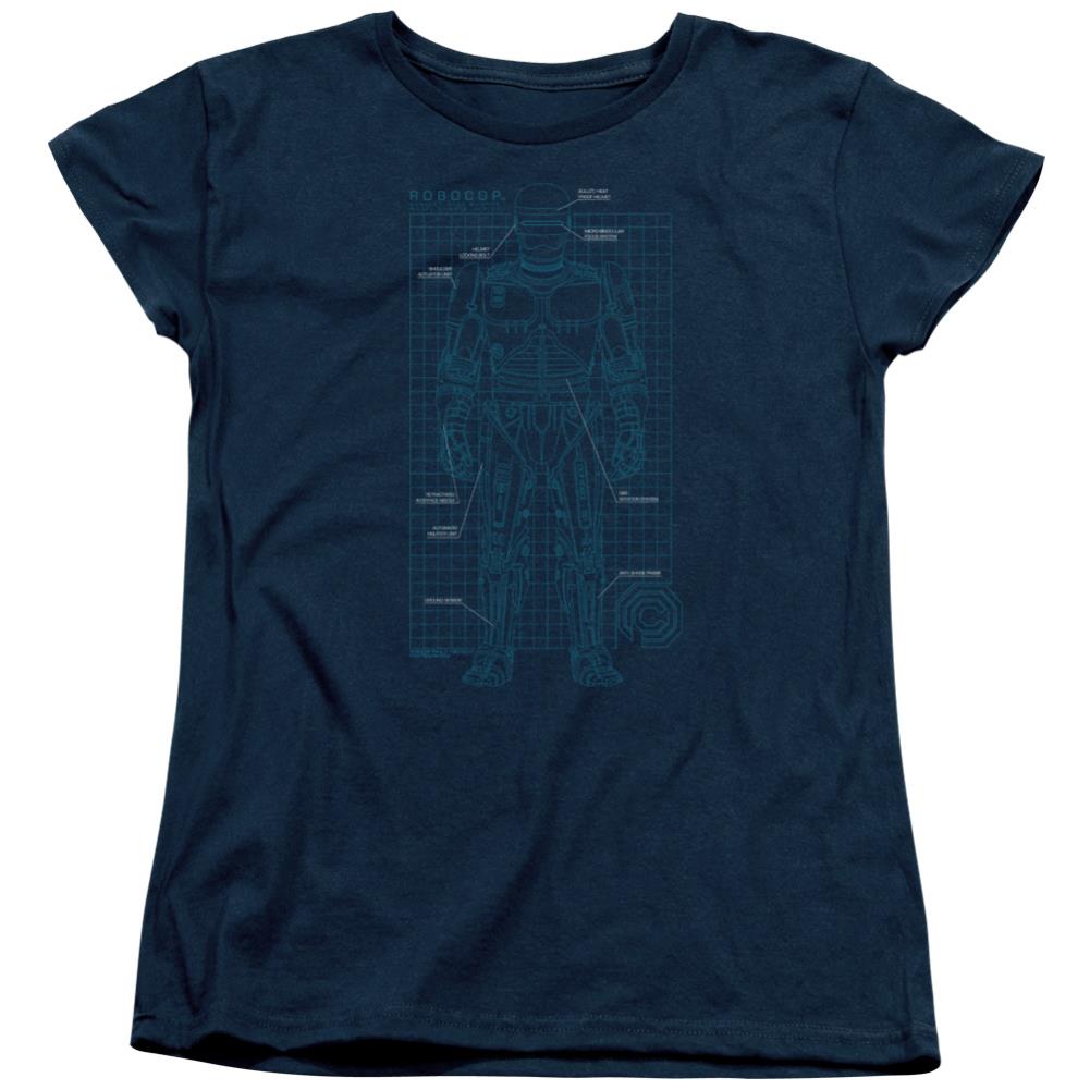 Robocop Schematic Women's 18/1 Cotton Short-Sleeve T-Shirt