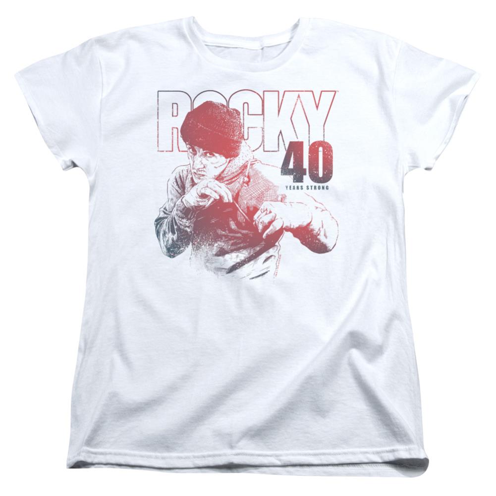 Rocky 40 Years Strong Women's 18/1 Cotton Short-Sleeve T-Shirt