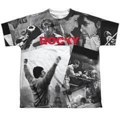 Rocky 40th Anniversay Collage Youth Regular Fit Poly Short-Sleeve T-Shirt