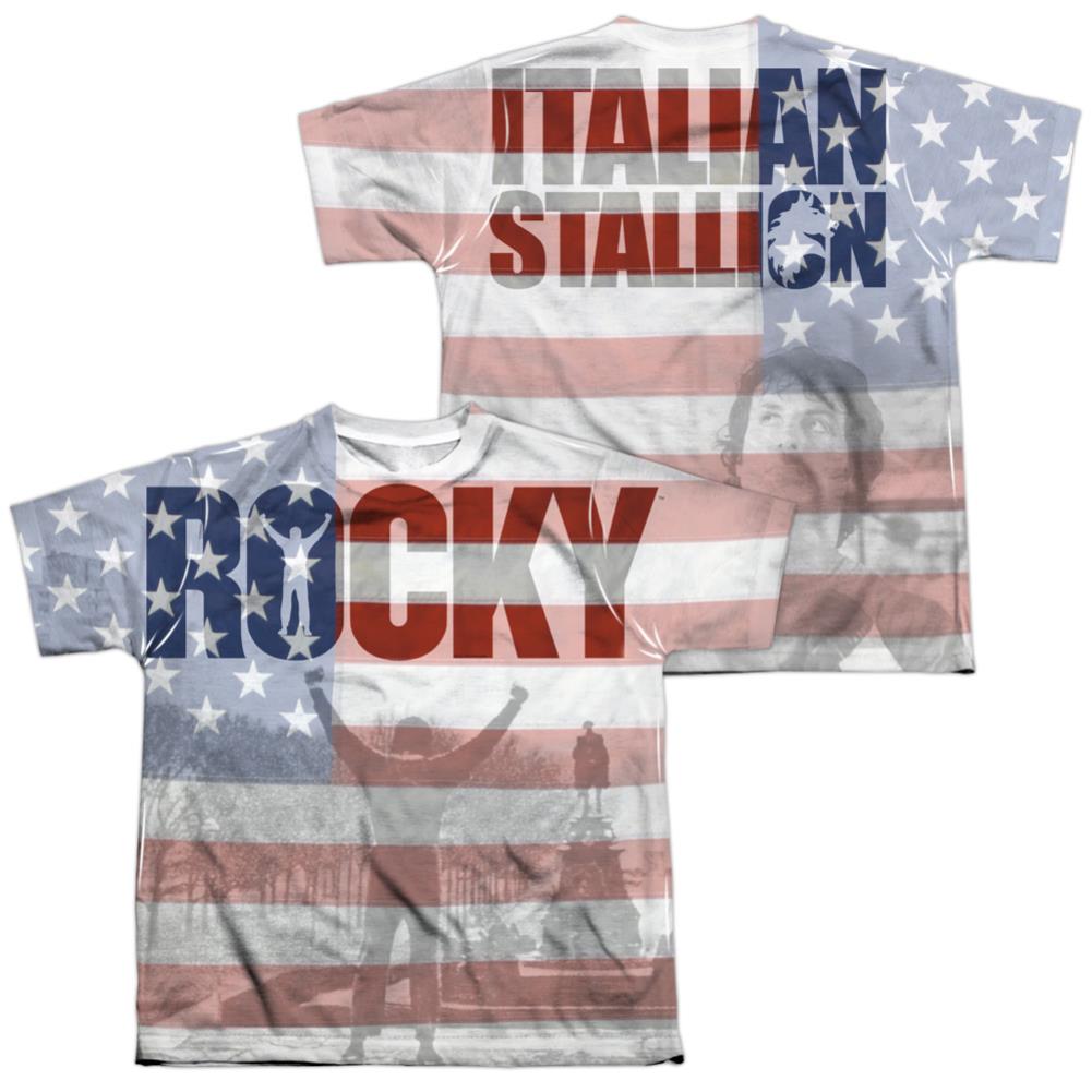 Rocky America (Front/Back Print) Youth Regular Fit Poly Short-Sleeve T-Shirt