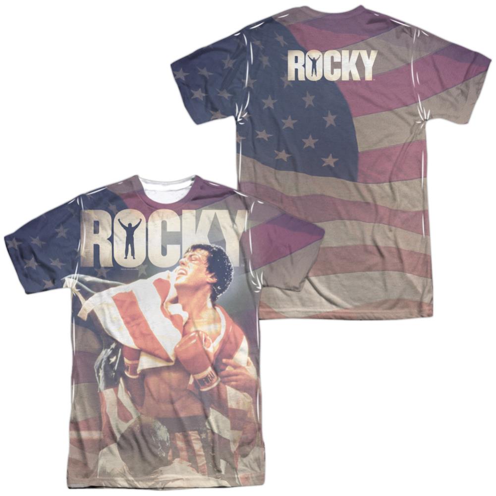 Rocky American Dreams (Front/Back Print) Men's Regular Fit Polyester Short-Sleeve T-Shirt