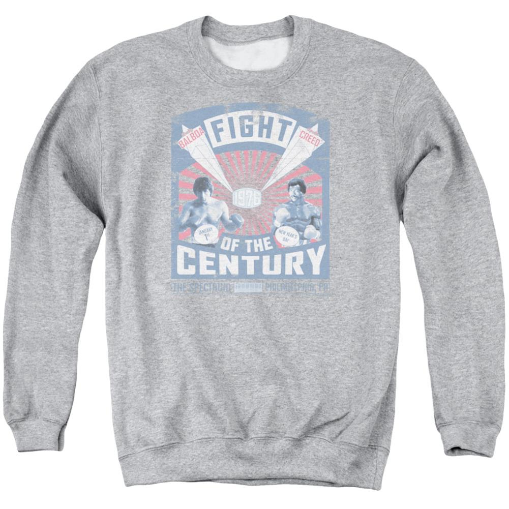 Rocky Balboa Creed Fight Poster Men's Crewneck 50 50 Poly Long-Sleeve T-Shirt