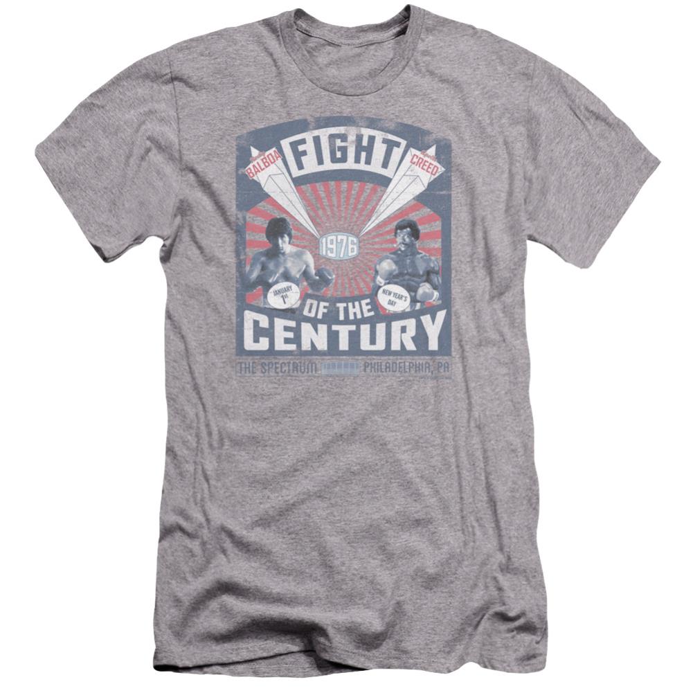 Rocky Balboa Creed Fight Poster Men's Ultra-Soft 30/1 Cotton Slim Short-Sleeve T-Shirt