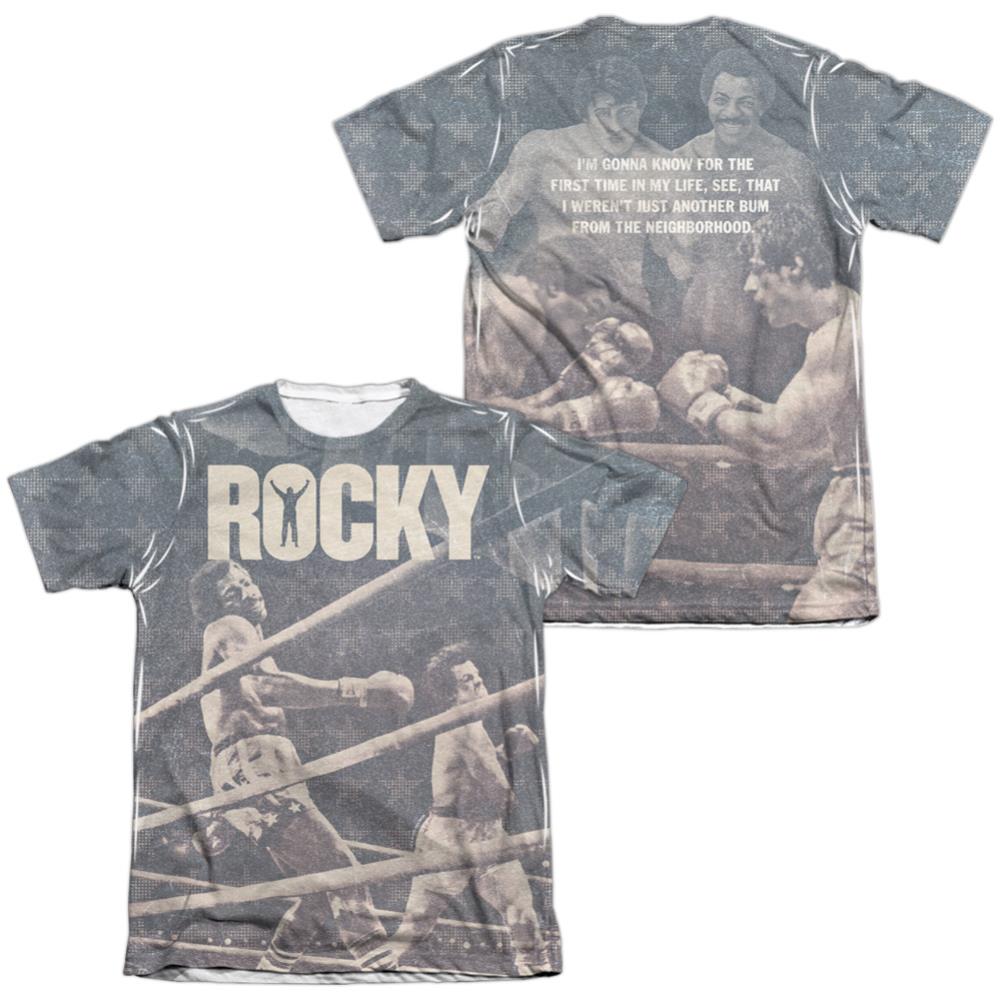 Rocky Battle (Front/Back Print) Men's Regular Fit Poly Cotton Short-Sleeve T-Shirt