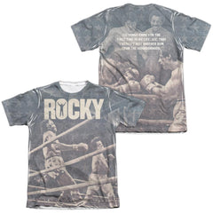 Rocky Battle (Front/Back Print) Men's Regular Fit Poly Cotton Short-Sleeve T-Shirt